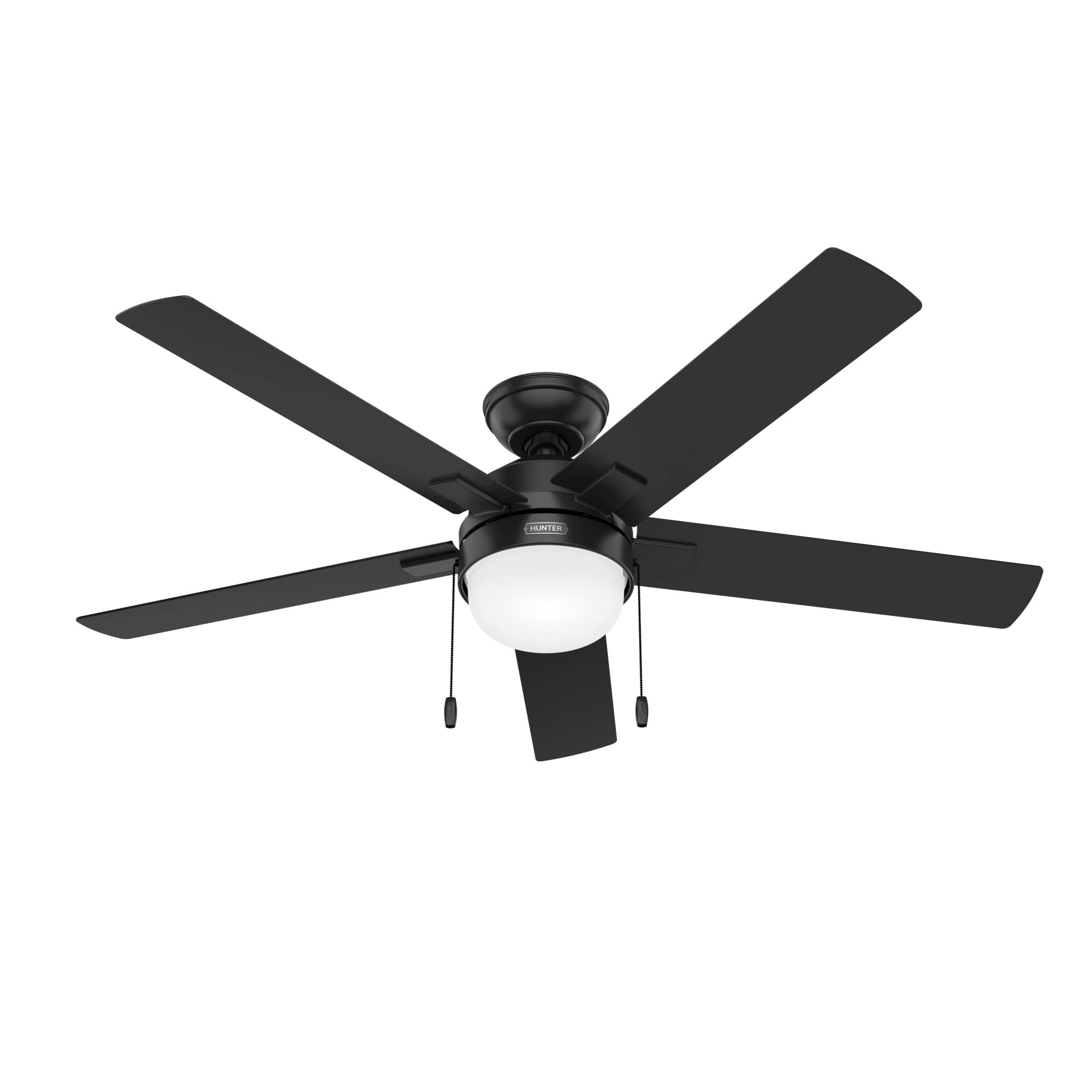 Hunter 52 inch Zeal Matte Black Ceiling Fan with LED Light Kit and